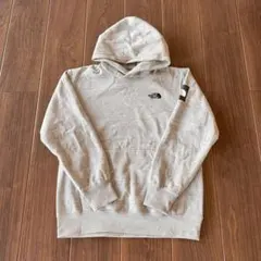 ノースフェイス　 スクエアロゴフーディー パーカー　グレー　裏起毛