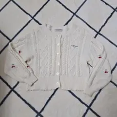 mezzo piano アイボリー カーディガン S