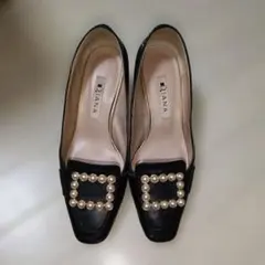 Diana ビーズ付き ブラック ハイヒール　22