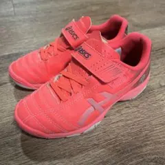 asics サッカートレーニングシューズ19㎝ピンク スニーカー ベルクロ