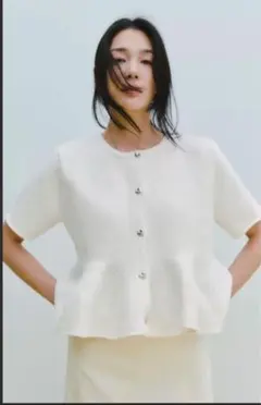 ZARA ペプラムカーディガン Sサイズ