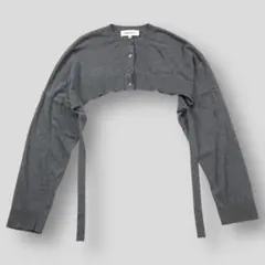 美品 ENFOLD 25SS SHORTEST CARDIGAN 38 グレー