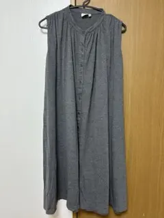 ノースリーブワンピース M-L グレー　マタニティ