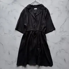 ✨美品✨A part byアパートバイ 現行チュニックワンピース紺　mr864のサムネイル