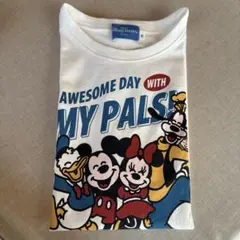 ディズニー ミッキー　プリントTシャツ　Sサイズ　ホワイト