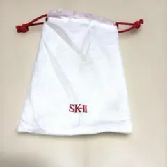 SK-II 巾着袋 ポーチ ホワイト レッド