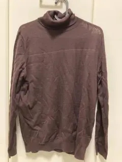 +J エクストラファインメリノタートルネックセーター S ダークブラウン