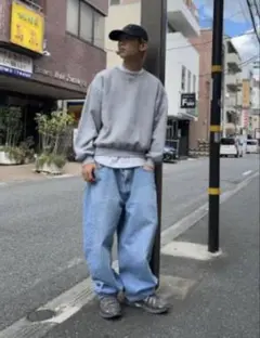 【美品】00s ラッセルアスレティック スウェット 前V グレー S（M相当）