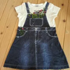 ANNA SUI MINI size110 トロンプルイユ柄Tシャツワンピース