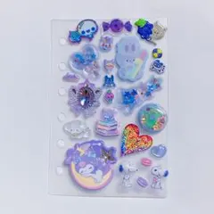 シール　おすそわけ　シート　パープル系③