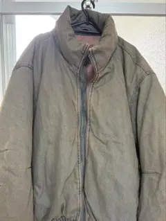 ZARA ウォッシュド加工キルティングデニムダウンジャケット