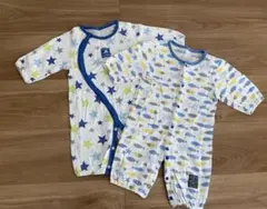 ベビーロンパース2枚セット　メッシュ生地　50〜60cm