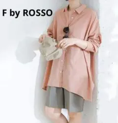 F by ROSSO　エフバイロッソ　イージーリネンオーバーシャツ　F　ピンクのサムネイル