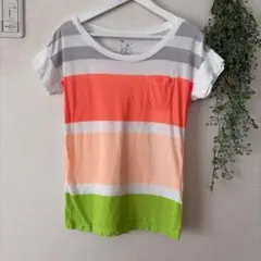 Gap 半袖Tシャツ XSサイズ カラフルストライプ