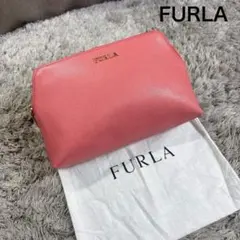 FURLA フルラ 本革 レザー ポーチ メイクポーチ 小物入れ 保管袋付きのサムネイル