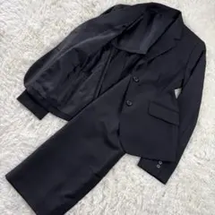 LES MUESセットアップスーツ ウール混 ブラックM ビジネススーツ