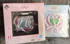 プリキュア　一番くじ　B賞　ピンキーキャッチュ　コンパクトミラー　オマケ付き