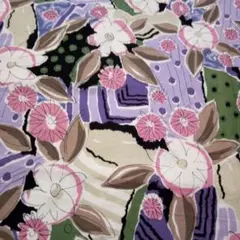 花柄と幾何学模様の生地はぎれ