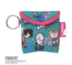スヌーピー PEANUTS カラビナ付きミニポーチ☆イヤホンケース プラザ限定