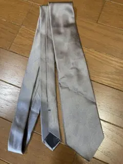 ブルックスブラザーズ ネクタイ シルク シルバーグレー 無地