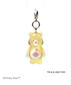 ケアベア クリアマスコットチャーム　イエロー