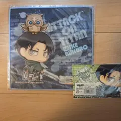 進撃の巨人 リヴァイ ハンカチ& ステッカーセット