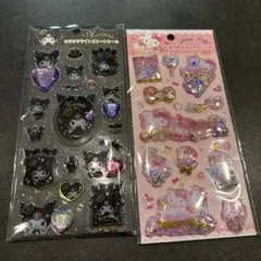 キラキラカプセルシール　サンリオ　2枚セット クロミ　キティ