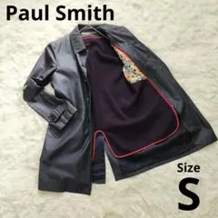 【美品】Paul Smith/ステンカラーコート/花柄/メンズS/ライナー付