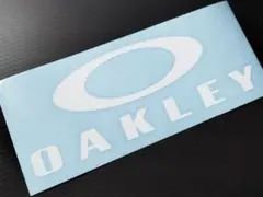 オークリー　ステッカー　横20cm　マットホワイト　スノーボード