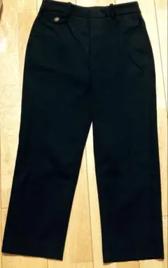 ZARA センタープレスパンツ（S）ブラック