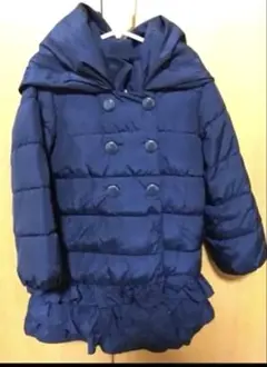 gap ダウンコート フリル　ネイビー 紺色 100