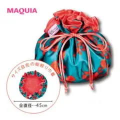 【未使用】MAQUIA✕VELNICA　花びら巾着ビッグサイズポーチのサムネイル
