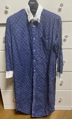 JUNYA WATANABE 縮絨七分袖ロングシャツ