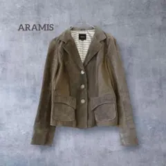 アラミス 豚革 テーラードジャケット 刻印ボタン アウター 上着 裏地付き M