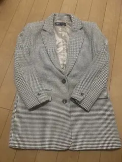 ZARA チェック柄 テーラードジャケットアウター