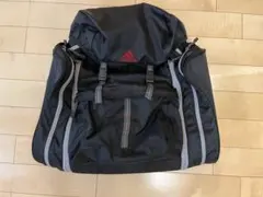 【美品】アディダス 大容量 リュック 林間学校 ロゴ刺繍 ブラック