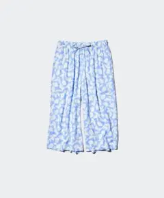 UNIQLO レーヨンリラコ リーフ柄 ブルー XL