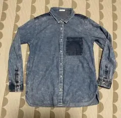 薄手　デニム長袖シャツ　GU