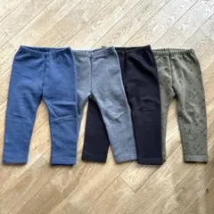 ユニクロ ベビー 裏起毛 レギンス セット 90
