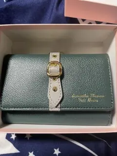 未使用品　サマンサタバサ　三つ折り財布　グリーン