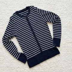 無印良品 MUJI コットンシルクリブ クルーネックカーディガン