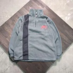 7AS6 Coca-cola ハーフジップフリースジャケット　グレー　L 古着