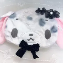 シュガーバニーズ ふわふわぬいぐるみポーチ　ぶちうさ