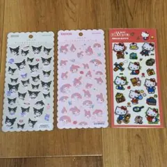 ふわふわサンリオキャラクターズシール クロミ　マイメロ　キティ