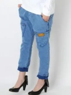 メルシーボークー ケミレッチパンツ ブルーのサムネイル
