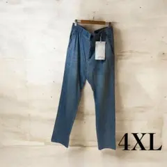 新品タグ付き　ライトブルー　デニム 4XL ウエストゴム付き ジーンズ