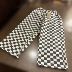 チェック柄 ワイドパンツ ブラック・ホワイト　値下げしました