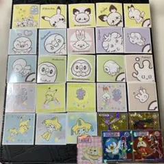 PSA10セット 7連番 和紙風 トウホクステッカー ポケモン ピカチュウ