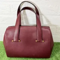 Cartier ハンドバッグ ボルドー レザー - メルカリ