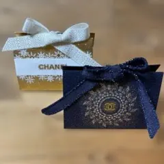 CHANEL ホリデーギフトボックス ゴールド＆ネイビー